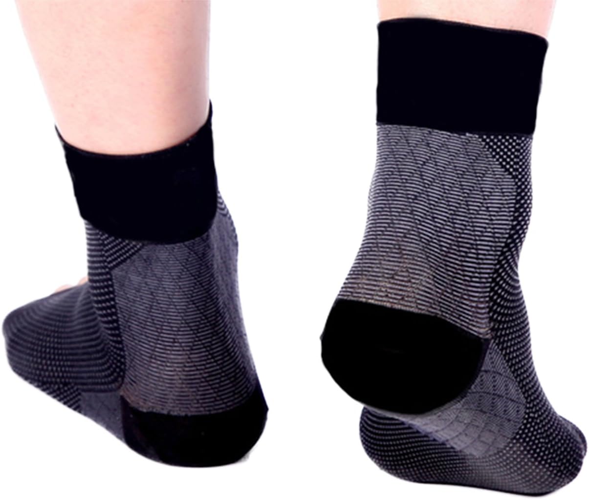 Doc Miller Manga de compresión de tobillo y pie para aliviar el dolor, tendinitis de Aquiles, neuropatía, nano calcetines para mujeres y hombres,