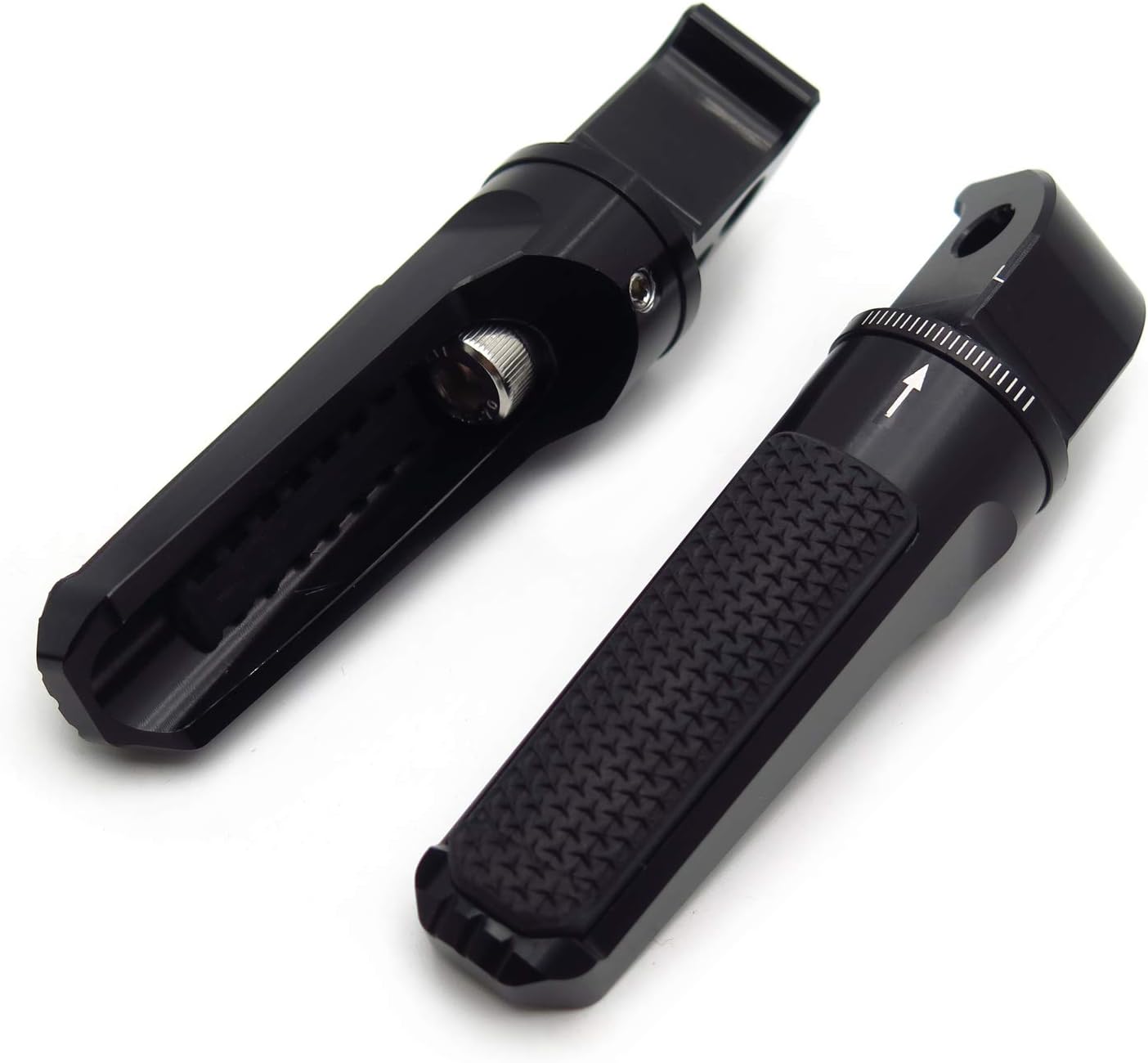 HTTMT – Estriberas ajustables CNC Reposapiés Compatible con YZF TMAX XMAX N-MAX FZ1FZ6 XJR13001200 MT03MT07MT09MT10 PN GZSP-SP-011-Y2