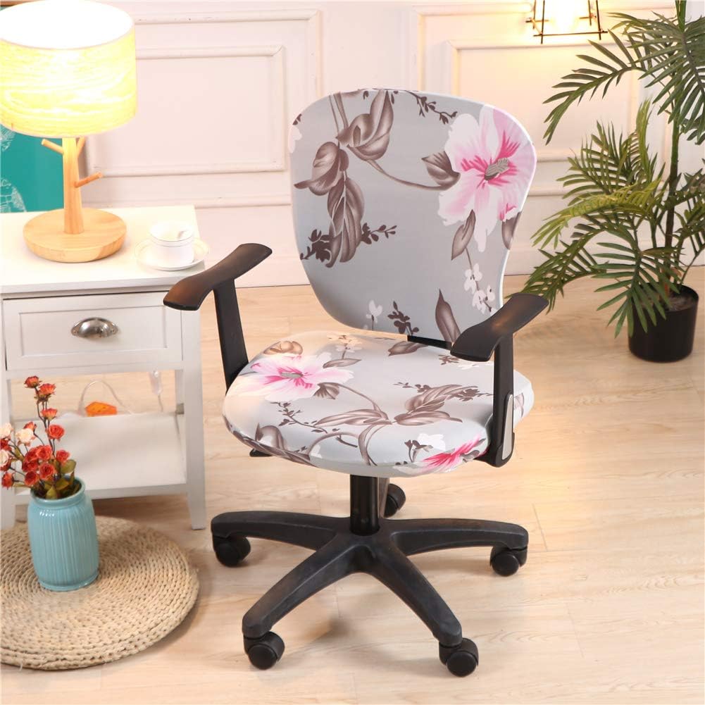 Jinzio – Funda para silla de oficina de computadora Funda protectora dividida y elástica de poliéster universal de para silla de oficina