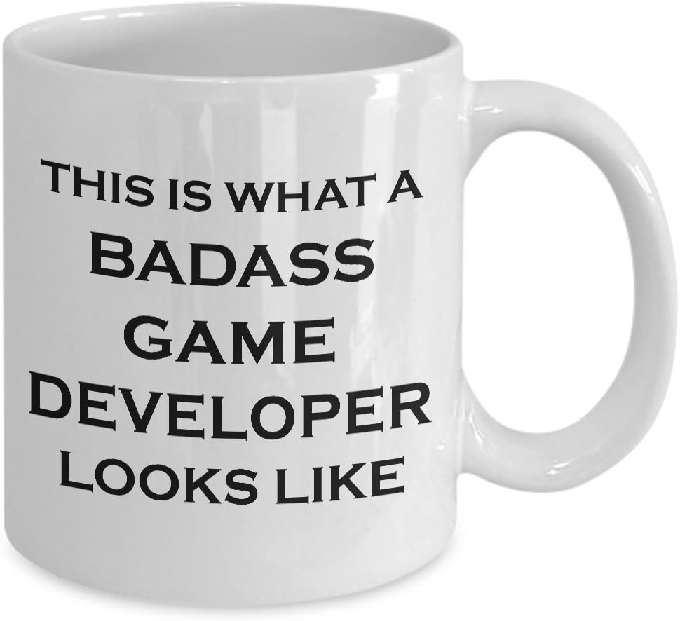 Regalos para diseñador de videojuegos  Este es el aspecto de una insignia  taza de café taza de té divertida y bonita idea de regalo inspiracional,