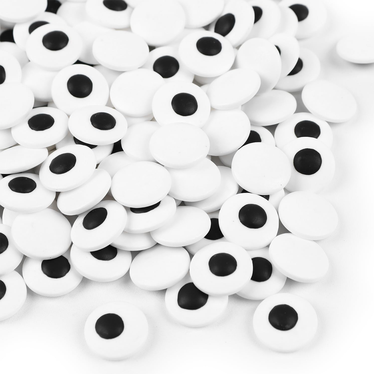 Gránulos oculares para decoración de pasteles, globos oculares de caramelo blanco y negro, globo ocular comestible para decoración de cupcakes,