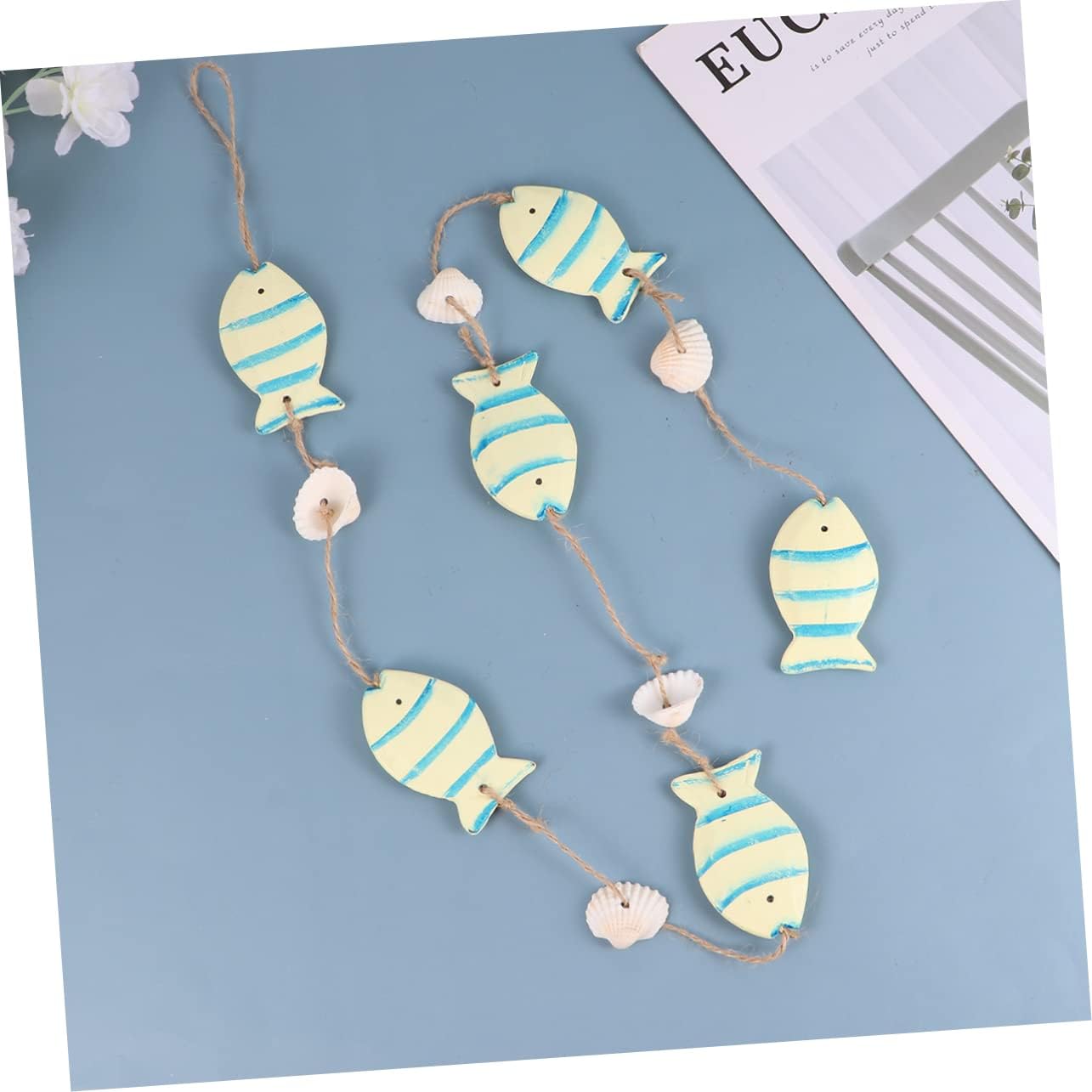 Garneck 3 piezas de decoraciones para salas de casa de madera adornos de casa mini adorno de playa decoración de puerta para el hogar, decoración de