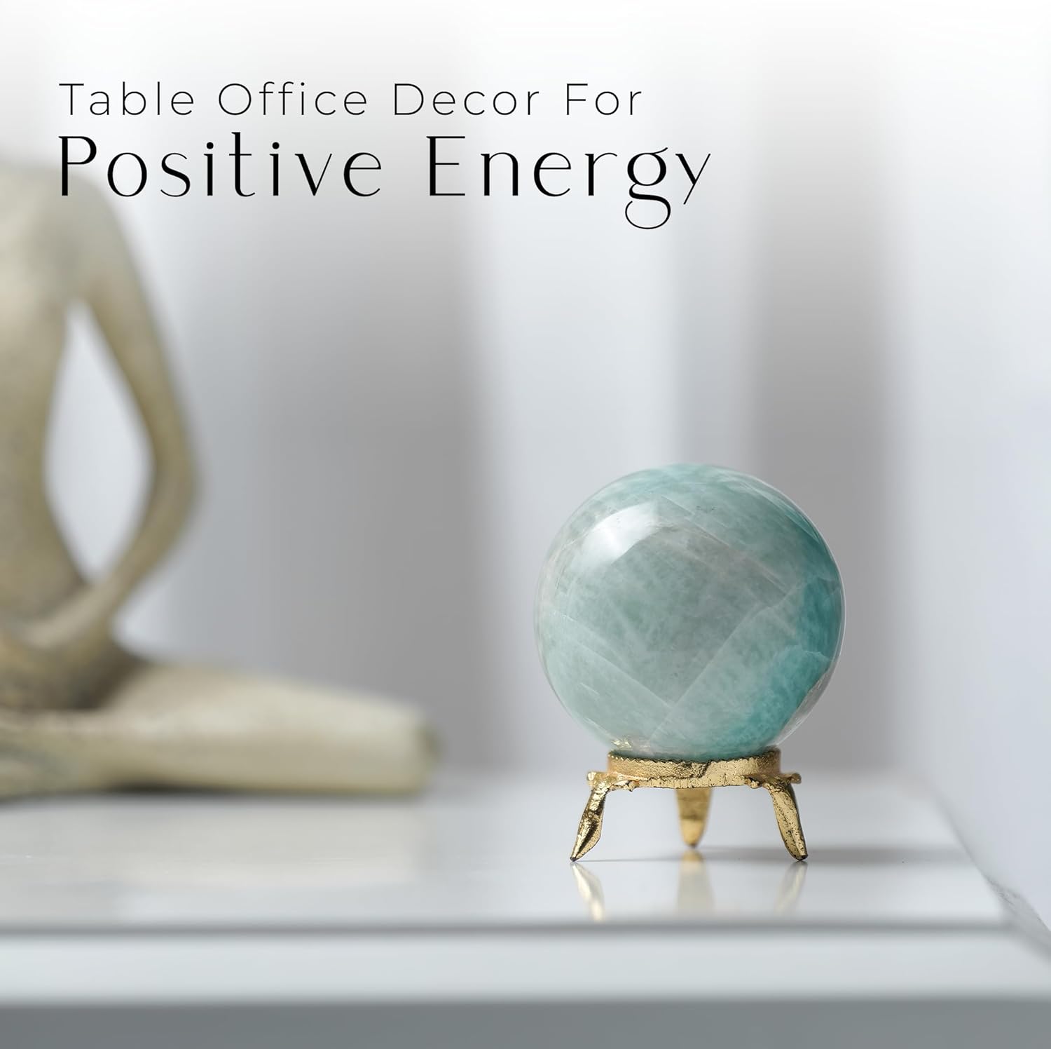Bola de cristal de Tiendaita, bolas decorativas para decoración de cocina, bola de cristal con soporte, soporte de esfera de cristal, bolas de