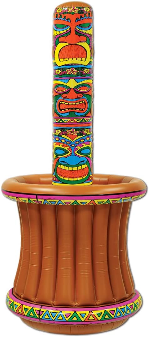 Beistle Enfriador inflable – Contenedores de bebidas para fiestas, enfriador de bebidas, decoraciones de fiesta Luau, decoraciones de fiesta