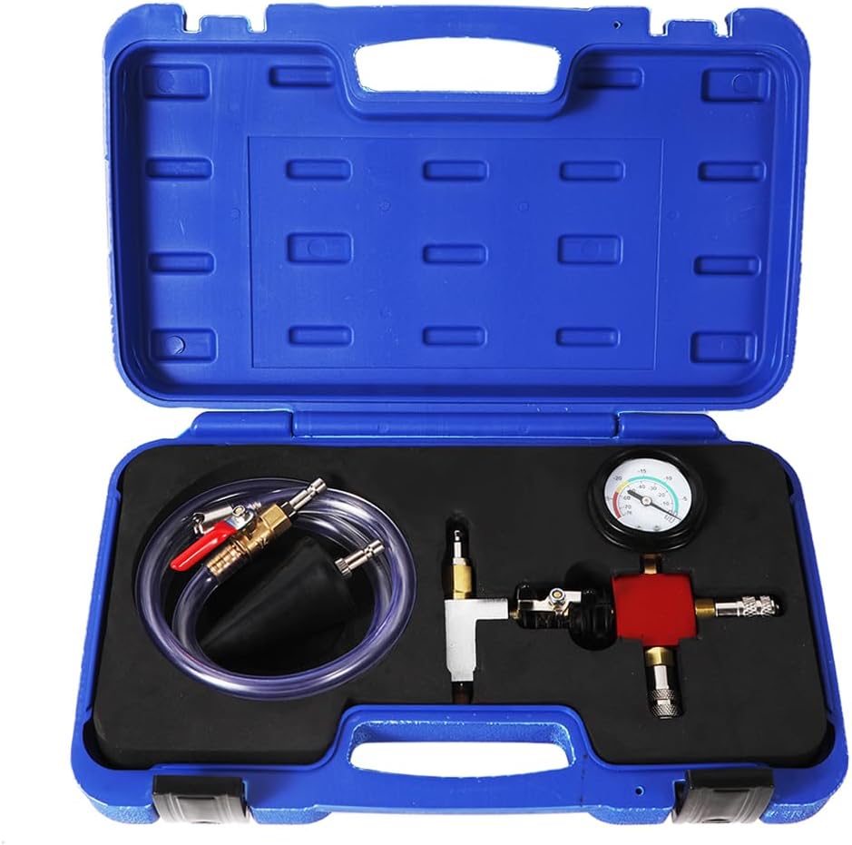 WNZ Kit de herramientas de recarga de refrigerante para radiador de purga de vacío, universal