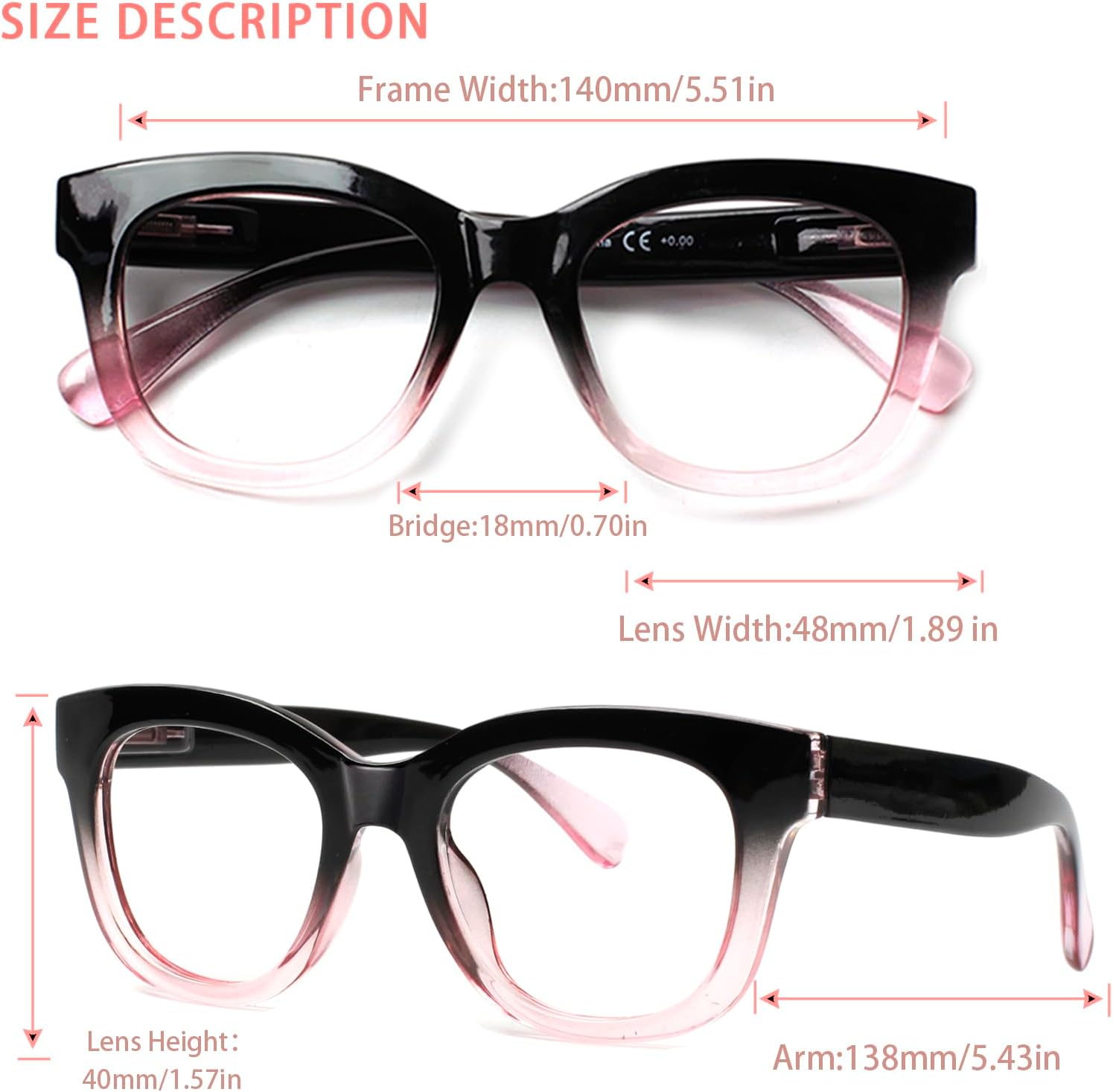 Henotin Paquete de 6 lentes de lectura para mujer, bloqueo de luz azul, bisagra de resorte para computadora, lectores de gran tamaño para mujer