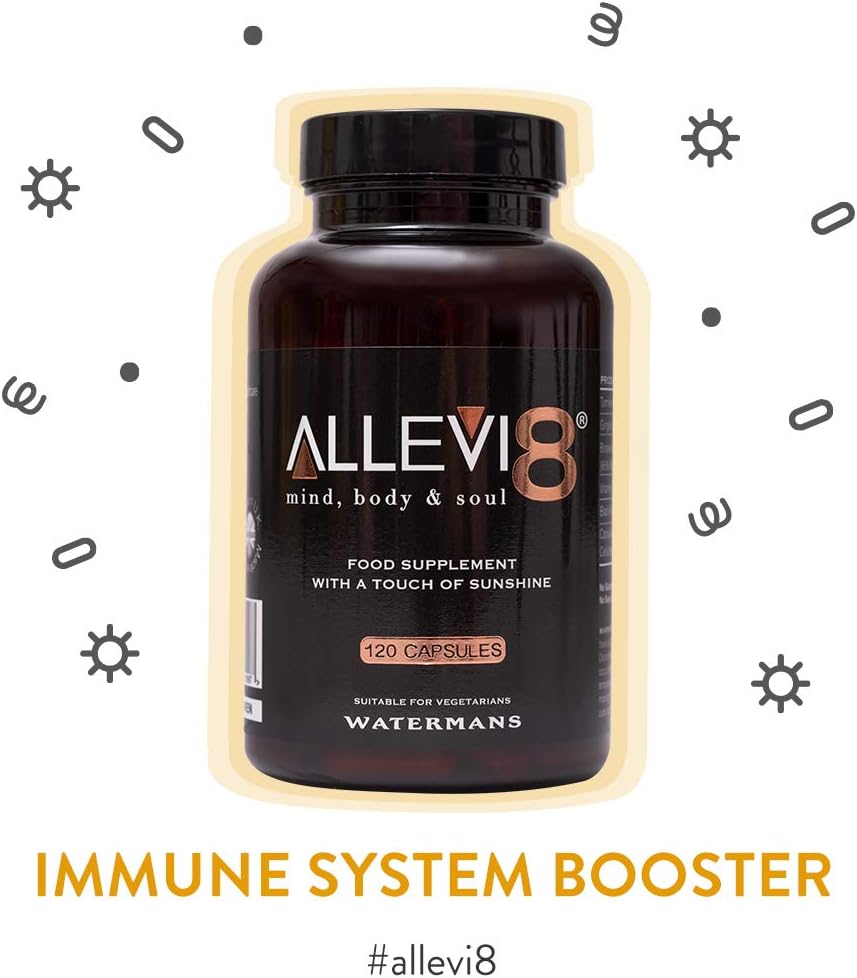Allevi8 – Medicina ayurvédica, incienso, cúrcuma, jengibre, pimienta negra, vitamina D3. Suministro de 2 meses en una tina. Estas potentes hierbas