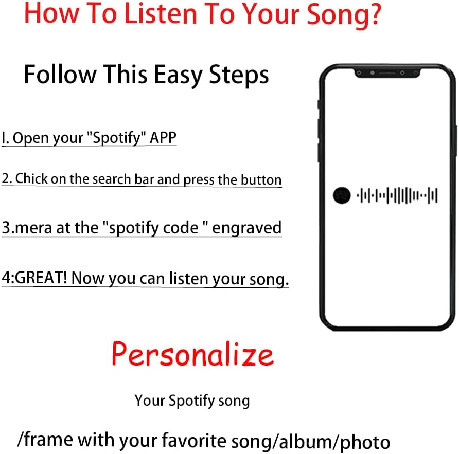 Soporte de acrílico personalizado de Spotify Music Custom Lovers Women Photo Prints Canción Cantante Nombre Fecha Álbum Cubierta Placa Regalo de