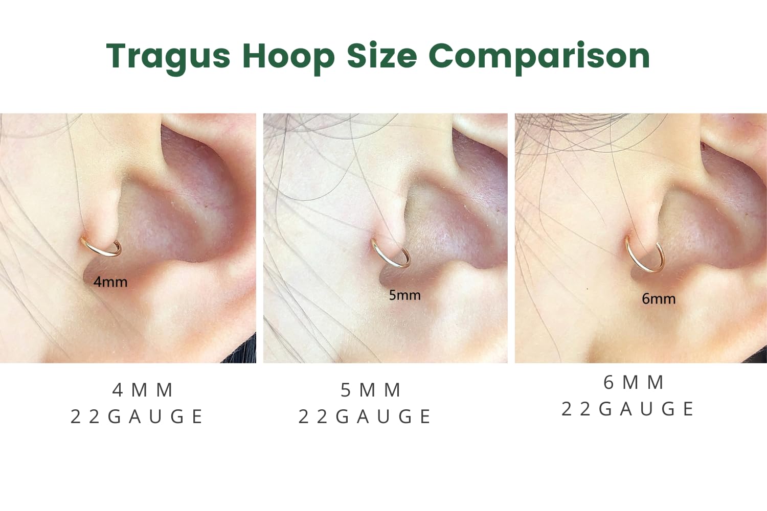 4mm Super Tiny Cartilage Hoop, Helix Hoop Earring, Tragus Piercing Jewelry Sterling Silver 20g 4mm -12mm