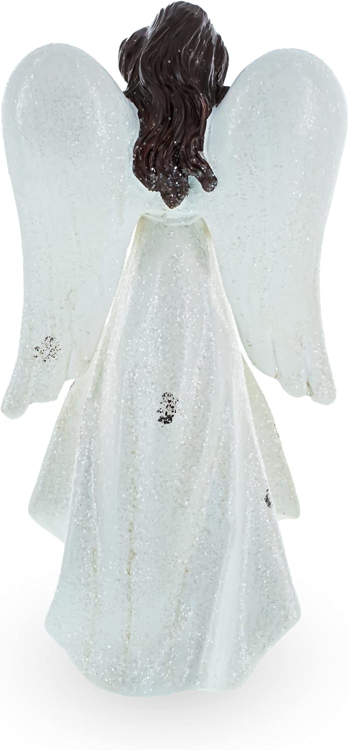 BestPysanky Sereno ángel rezando en copos de nieve vestido figura