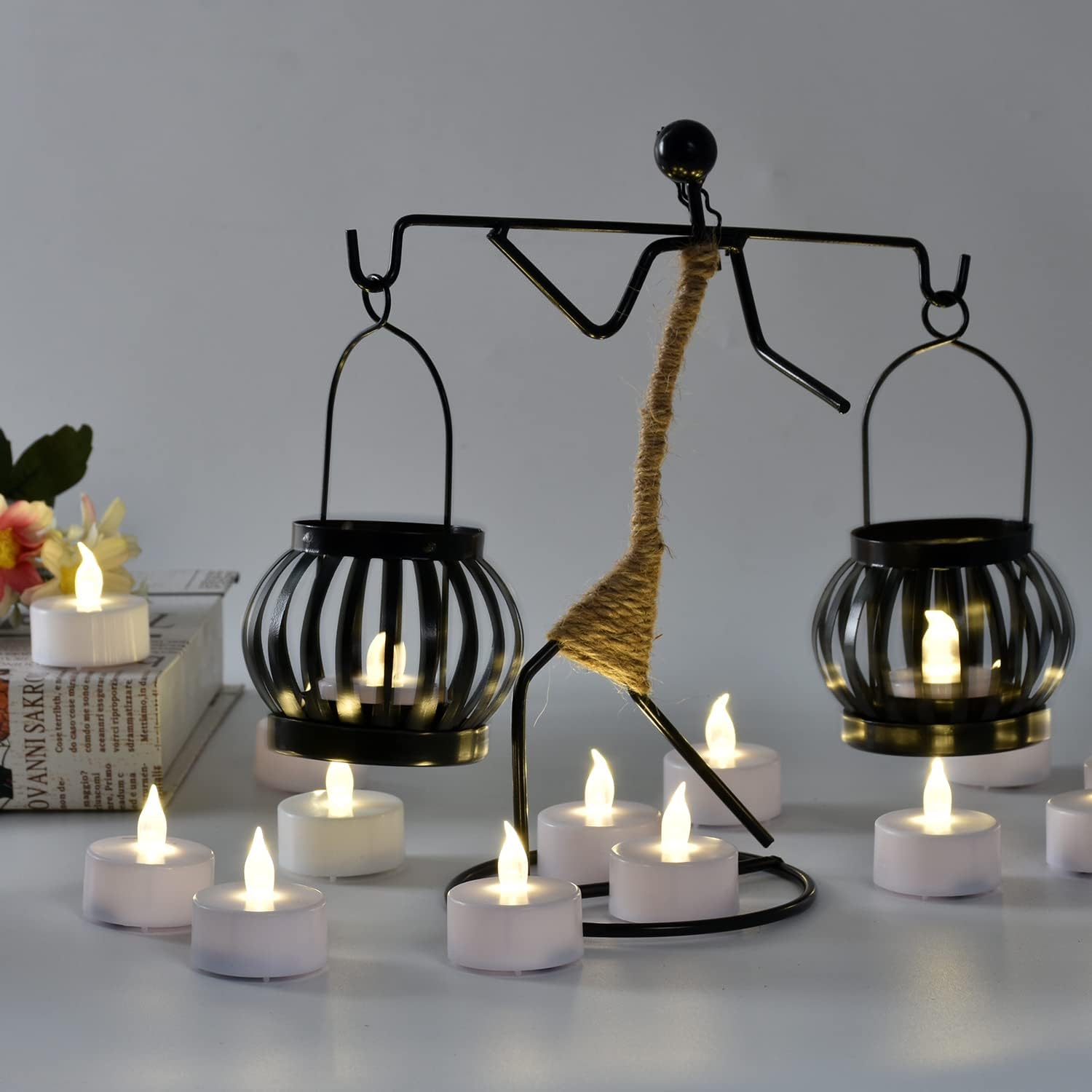 150 velas de té LED parpadeantes sin llama, velas votivas falsas de larga duración, más de 200 horas para el hogar, vacaciones, boda, lámpara blanca