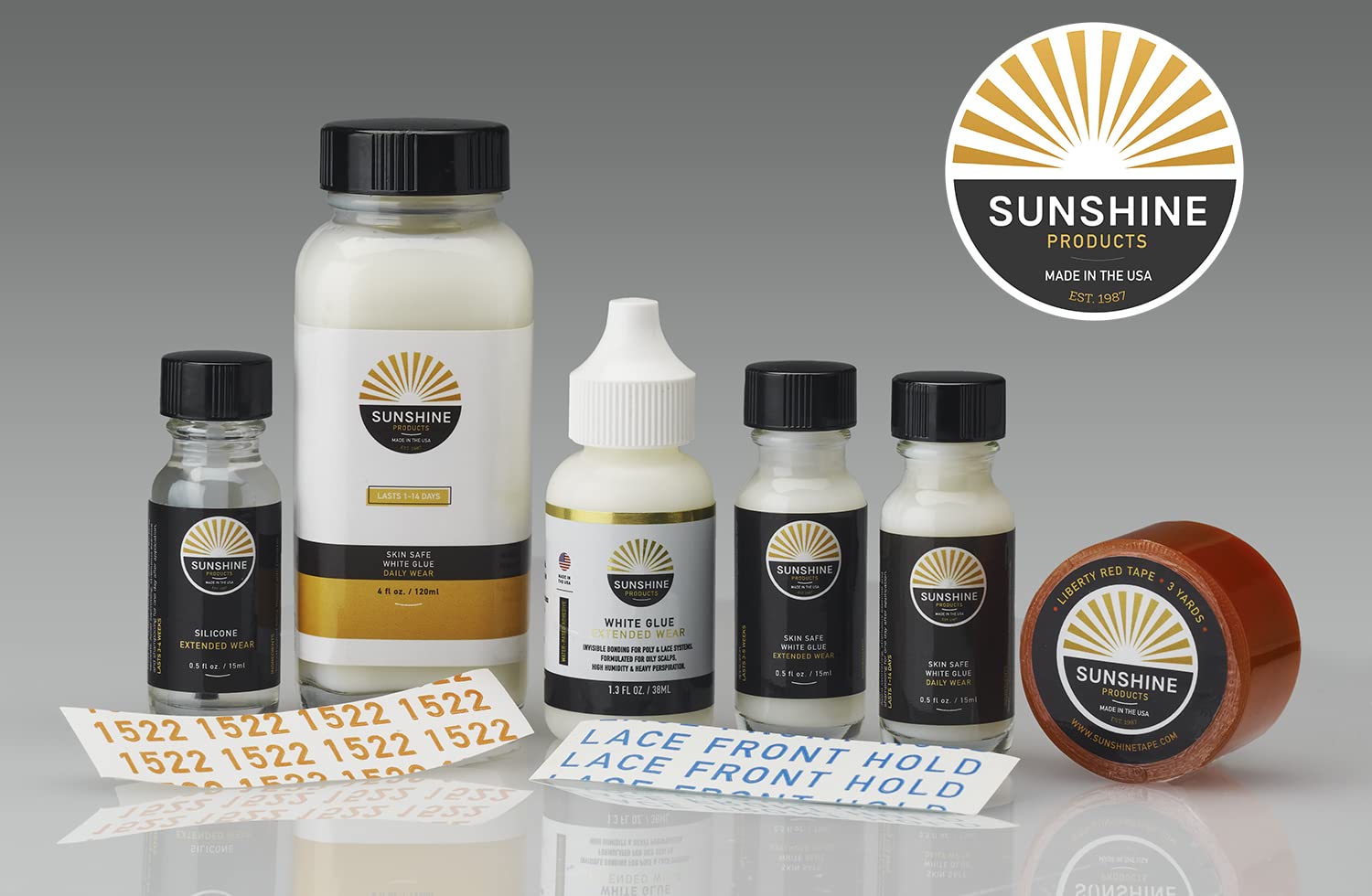 Adhesivo de alta calidad para peluca y tupé + removedor de cinta adhesiva solvente para pelucas, fabricado en Estados Unidos