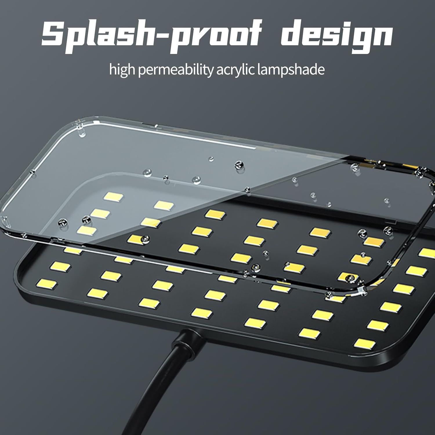 Boxtech Luz LED para pecera, pequeña luz de clip para acuario, luz de abrazadera LED blanca de 8 W, luz plantada de espectro completo USB de 4.53