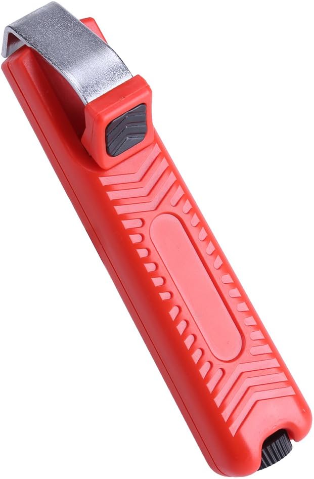 Pelacables, herramienta de corte de pelado de alambre de plástico rojo para 0.315-1.102 in de PVC de goma de cable de extracción precisa de la