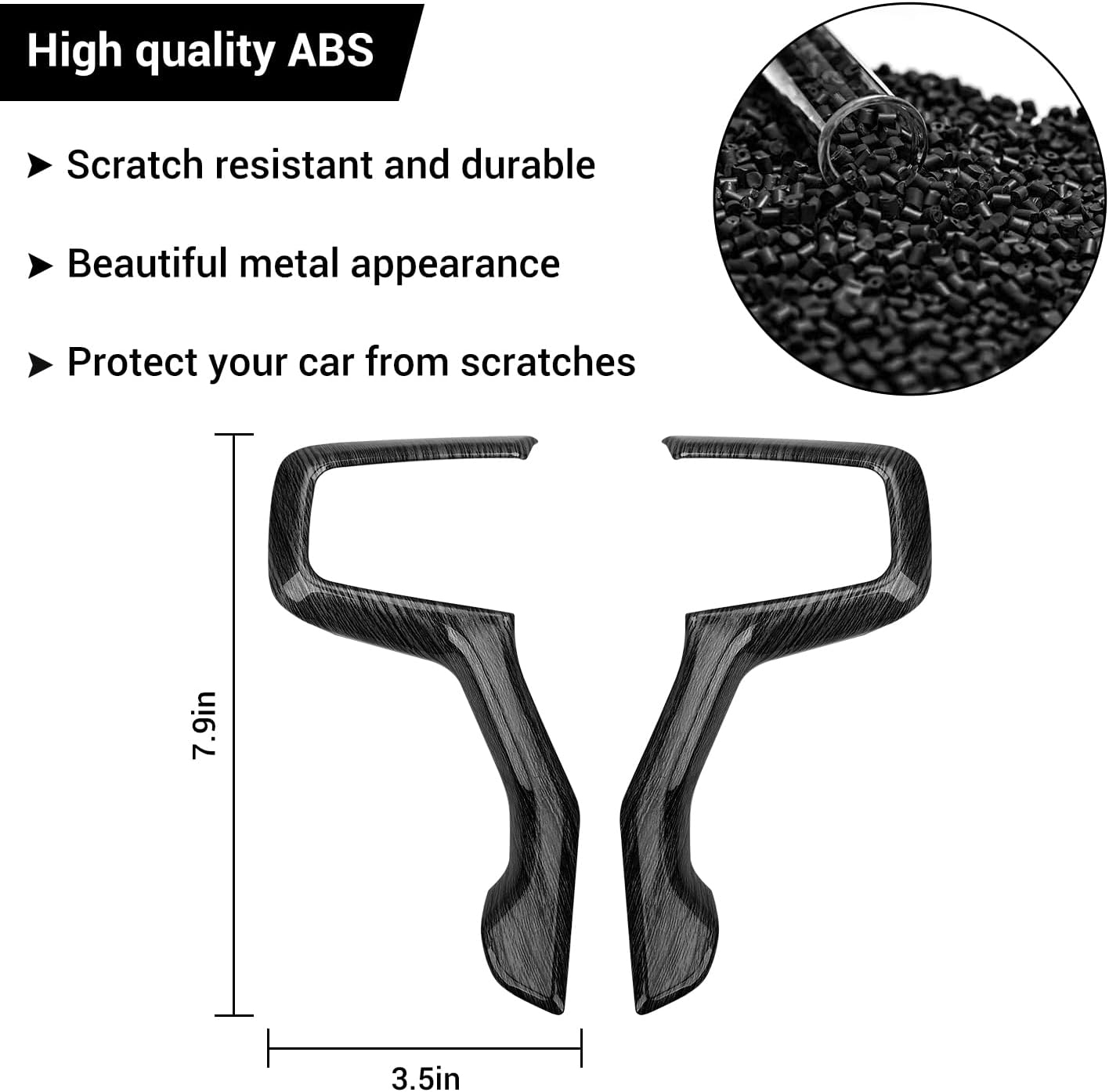 Hoolcar Funda interior para volante de ABS compatible con Chevrolet Silverdao 2019-2023, Chevrolet Suburban 2020-2023 y accesorios Tahoe 2021-2023,