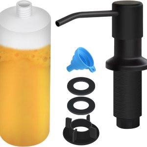 Dispensador de jabón para fregadero de cocina, dispensador de jabón integrado con botella de 17 onzas, recambio del dispensador de jabón para Dispensador de jabón para fregadero de cocina, dispensador de jabón integrado con botella de 17 onzas, recambio del dispensador de jabón para