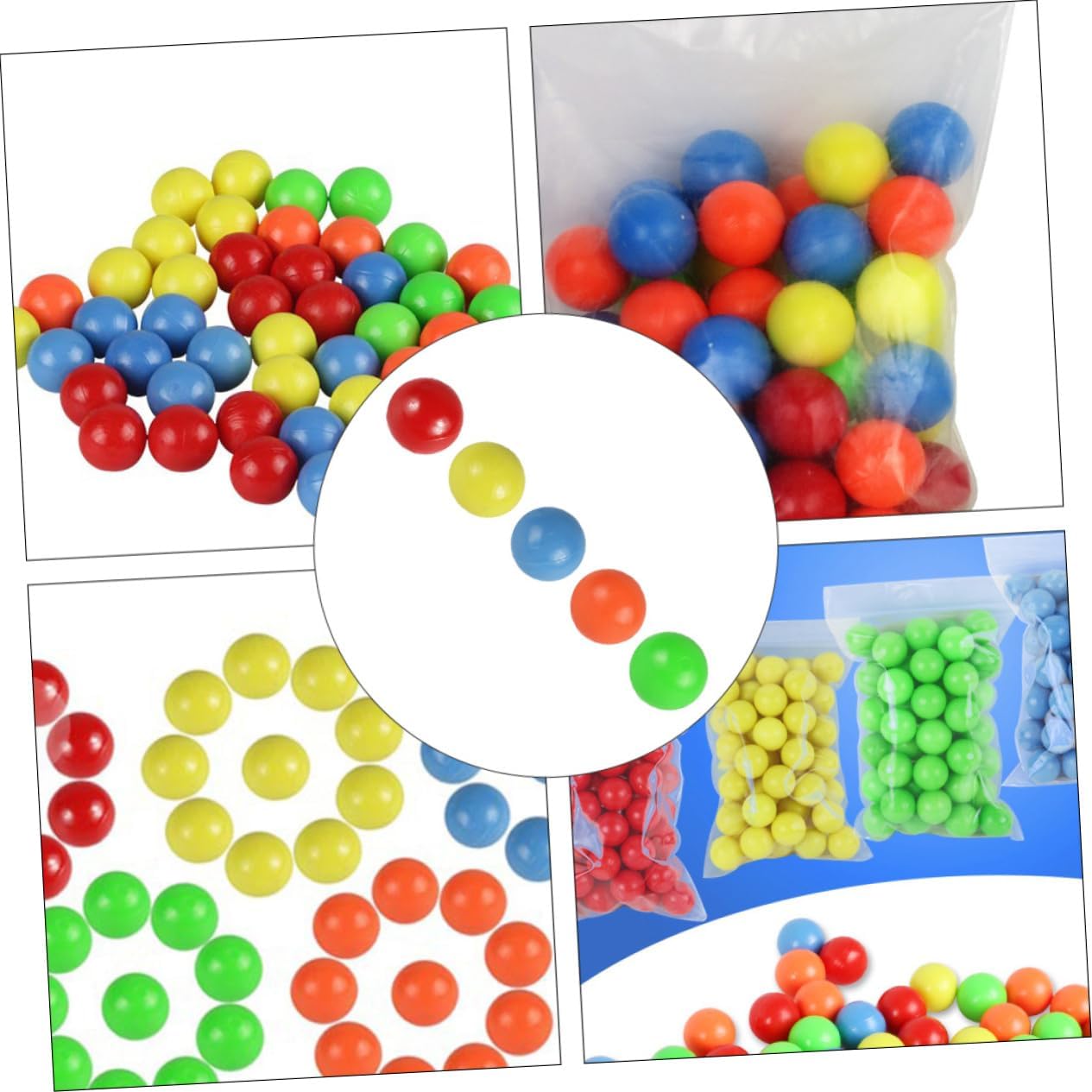 300 bolas de conteo probabilidad, bolas de aprendizaje, bolas de repuesto para juguetes, pelotas de pozo de pelotas, pelotas de pong, bolas de
