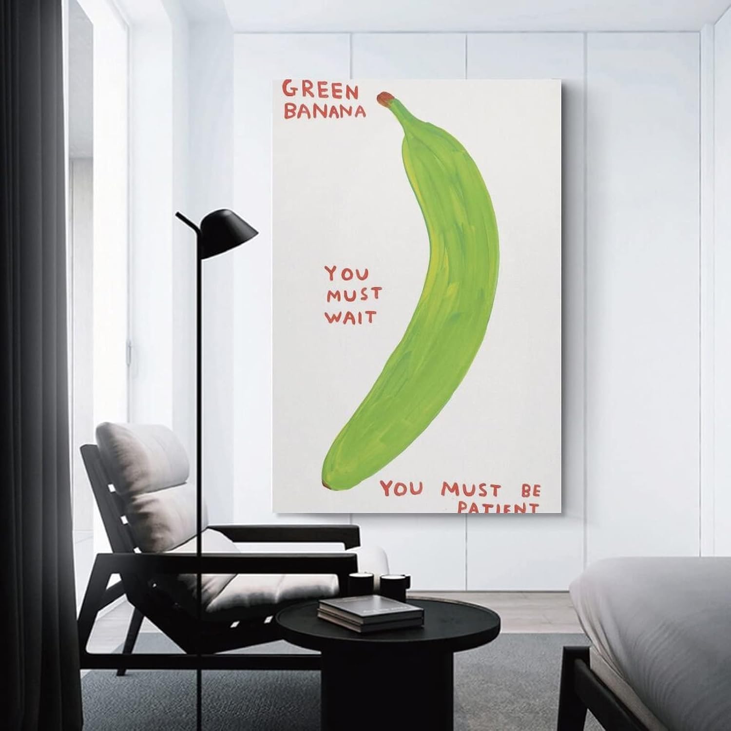 Póster de arte de frutas David Shrigley Green Banana Wall Pictures Wall Art Paintings Lienzo Decoración de pared Decoración del Hogar Sala de estar
