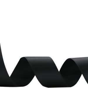 DINDOSAL Cinta negra de satén de doble cara de 1 pulgada, cinta negra para envolver regalos, ramo de novia para manualidades, decoración de boda, DINDOSAL Cinta negra de satén de doble cara de 1 pulgada, cinta negra para envolver regalos, ramo de novia para manualidades, decoración de boda,