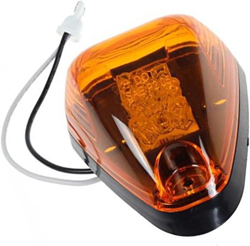 Luces de cabina de ahumado de color ámbar LED para techo de cabina de techo con luz de circulación superior 15442 con kit de cableado para Ford F150