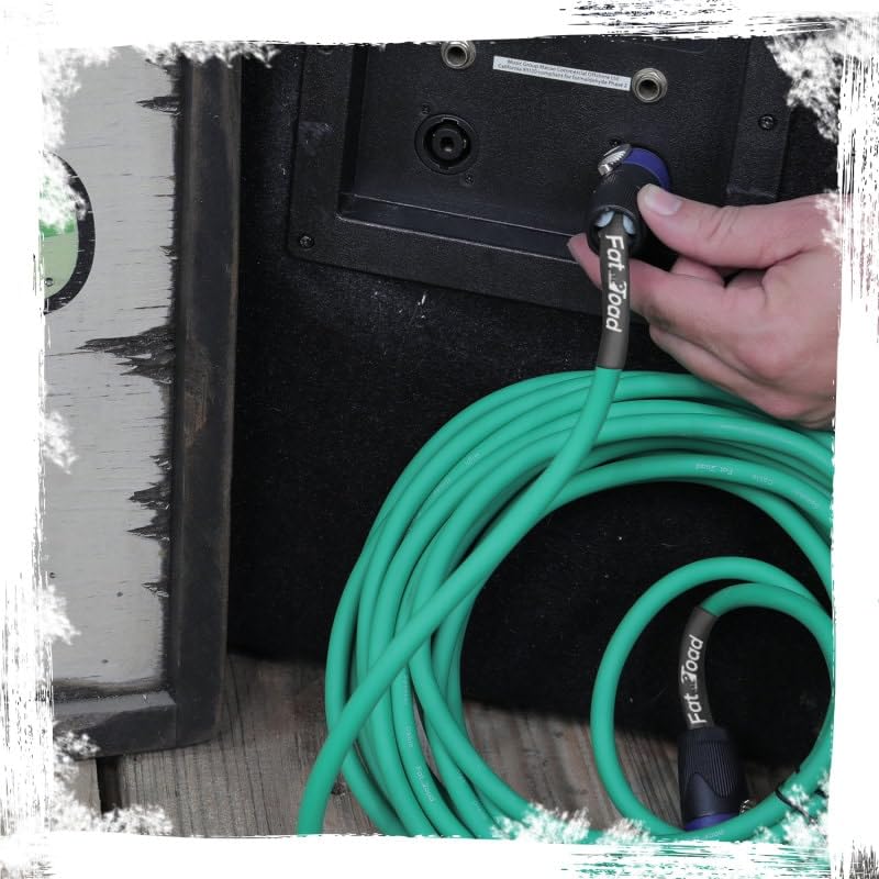 Cables Speakon a Speakon (paquete de 2) Cable PA de audio profesional DJ Pro de 25 pies con conector de bloqueo giratorio  Cable de 12 AWG para