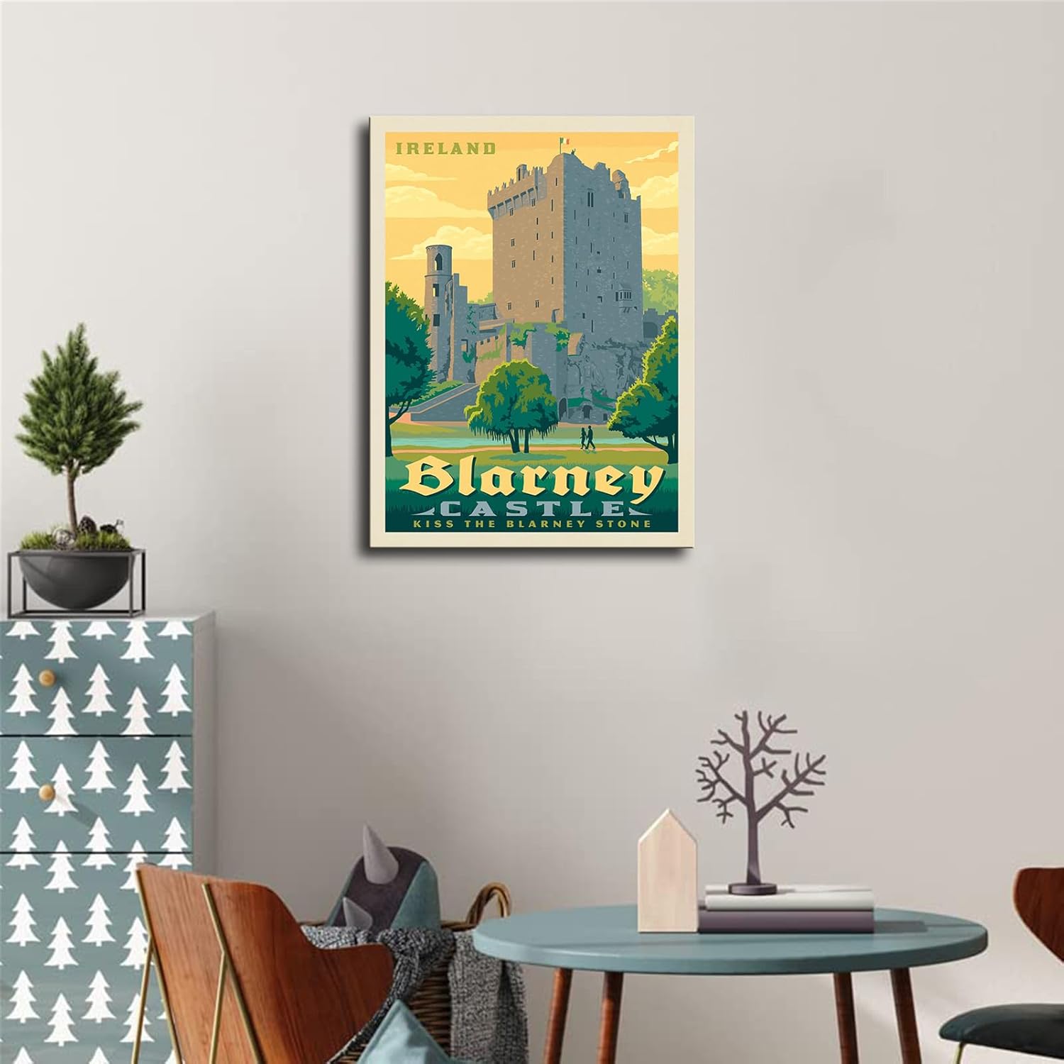 FysaH Ireland Blarney Castle Tegucigalpa – Pósteres vintage de viaje por la ciudad, arte de pared, decoración de habitación de preparación,
