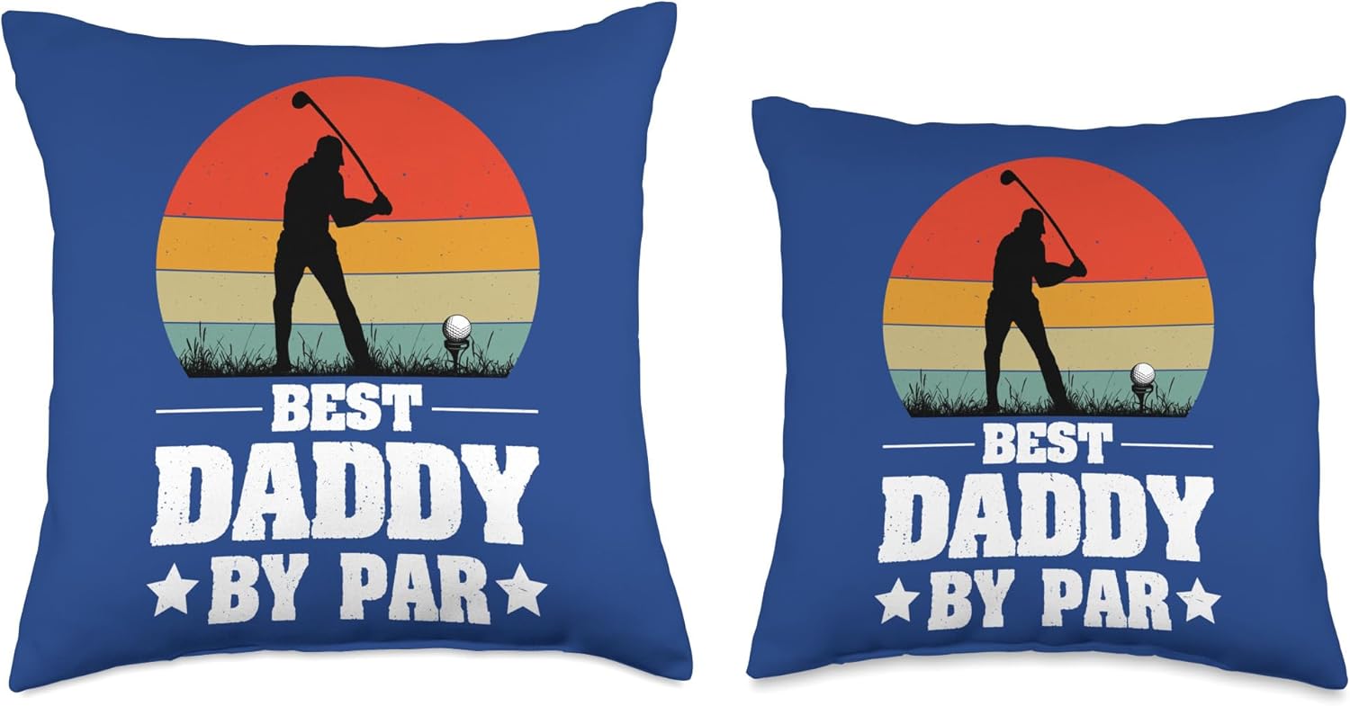Father’s Day 2023 Best Daddy By Par For Golfer Dad Best Daddy by Par for Dads Who Love Golf-Father’s Day 2023 Throw Pillow, 18×18, Multicolor