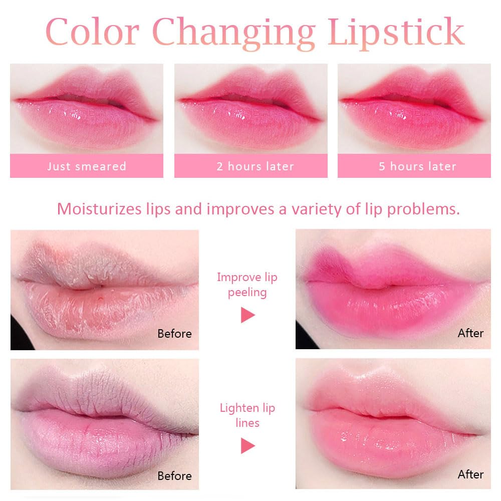 evpct Juego de 3 unidades de brillo labial teñido con aceite de labios color melocotón fresa, rojo cereza y cereza para mujeres y niñas, paquete de