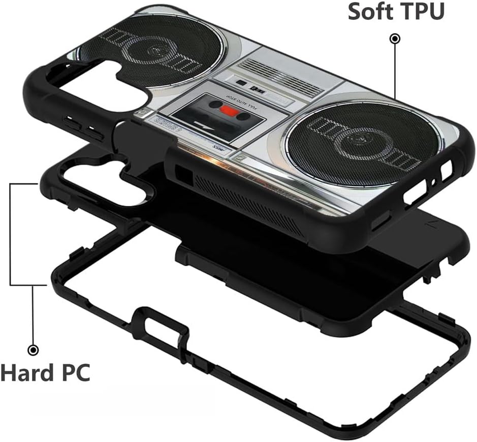 Funda para Samsung Galaxy A13 5G, resistente 3 en 1, plástico duro híbrido y silicona suave, a prueba de golpes, funda protectora para Samsung