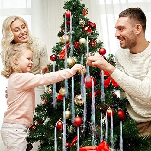 Boao Guirnalda de flecos de oropel iridiscente de 10000 hebras para decoración de árbol de Navidad, suministros de fiesta de graduación, decoración