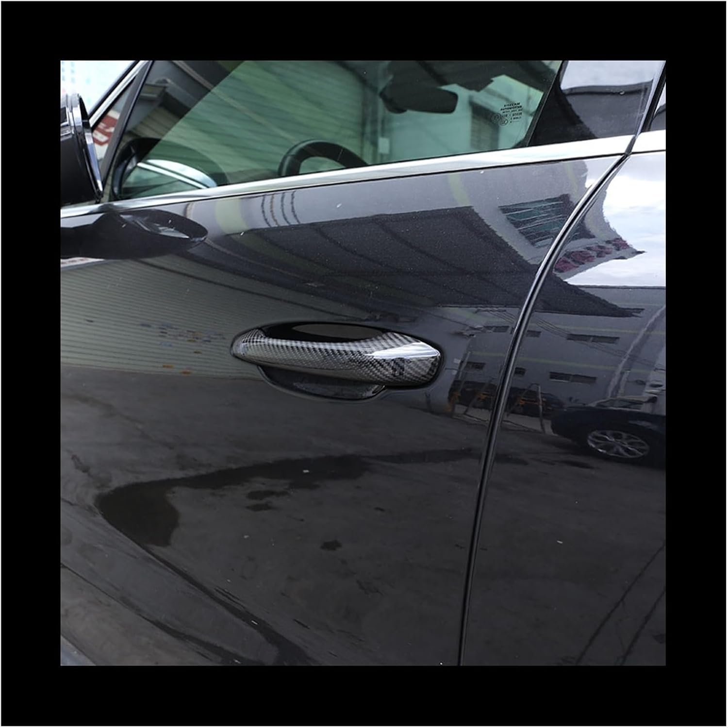 AkosOL Compatible con Porsche Macan 2014-2023 de fibra de carbono seca para manija de puerta exterior de automóvil, accesorios adhesivos (sin