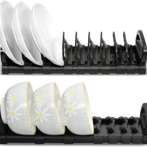 VOISVLRS Escurridor de platos, con 2 asas y 8 soportes ajustables, escurridor de platos para fregadero de cocina VOISVLRS Escurridor de platos, con 2 asas y 8 soportes ajustables, escurridor de platos para fregadero de cocina