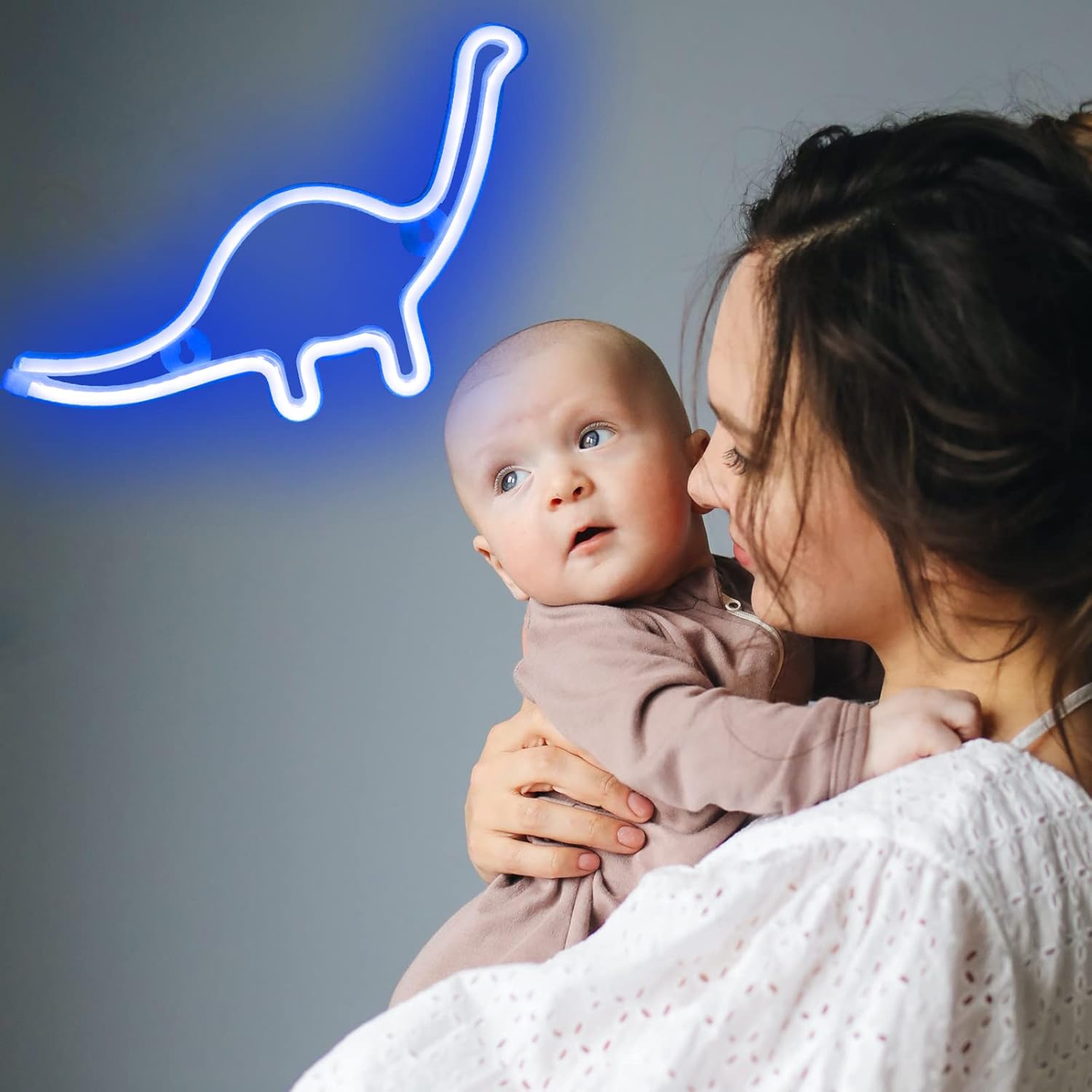 Letreros de neón con forma de dinosaurio, luces LED de neón para decoración de pared, funciona con bateríasUSB, lámpara de barra para el hogar,