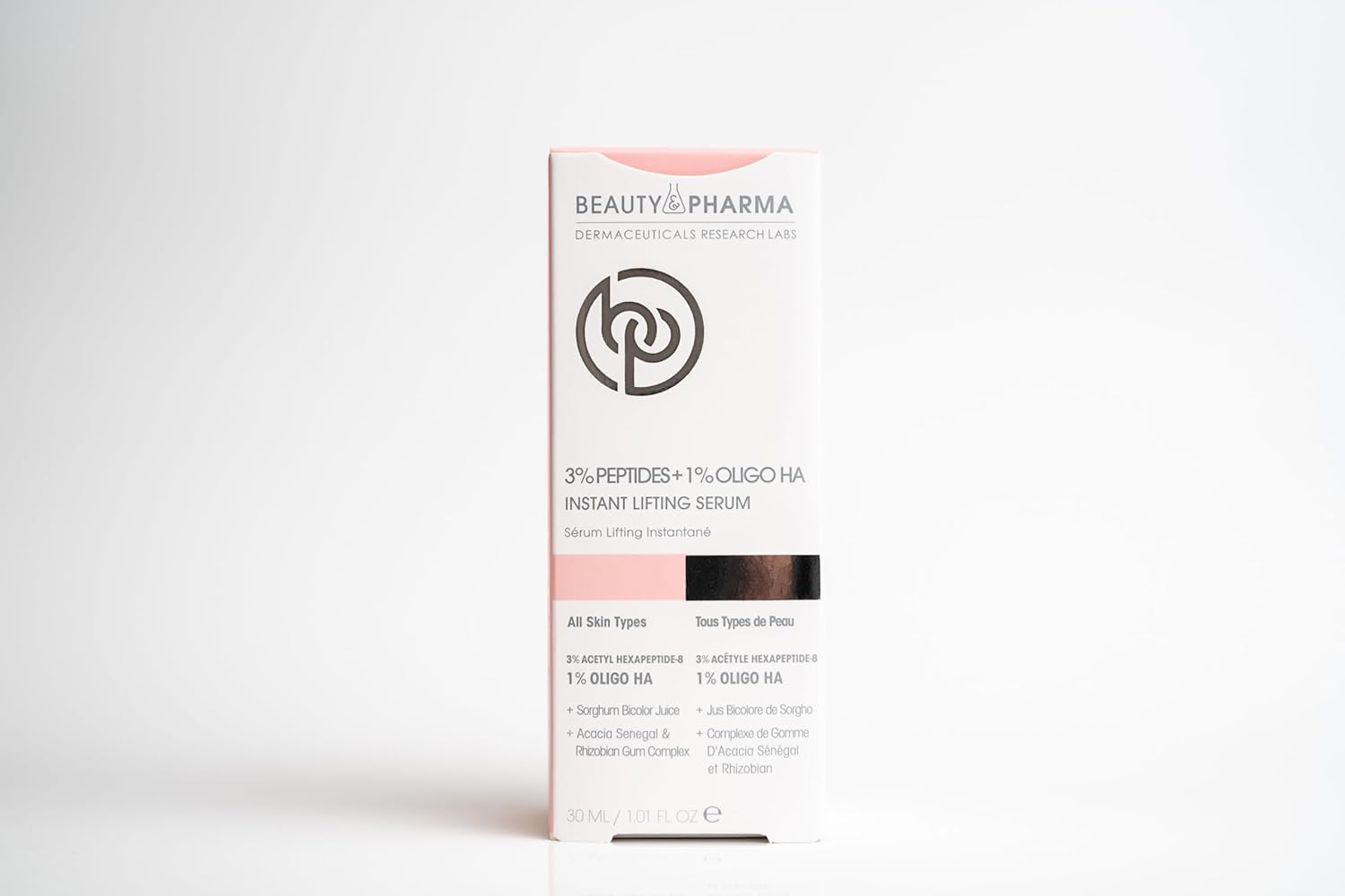 Beauty & Pharma Suero de levantamiento instantáneo 3% péptidos + 1% Oligo HA  Levanta, suaviza y revitaliza tu piel para un resplandor juvenil