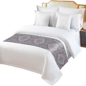 LBHAUSE Camino de cama floral bohemio abstracto para cama de tamaño King, protector de bufanda, manta de cama decorativa para dormitorio, hotel, LBHAUSE Camino de cama floral bohemio abstracto para cama de tamaño King, protector de bufanda, manta de cama decorativa para dormitorio, hotel,