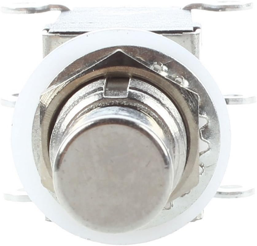 ESUPPORT 6Pin DPDT – Pedal de interruptor de pie con cierre DPDT para guitarra, botón de metal True Bypass AC 250V2A 125V4A, paquete de 5