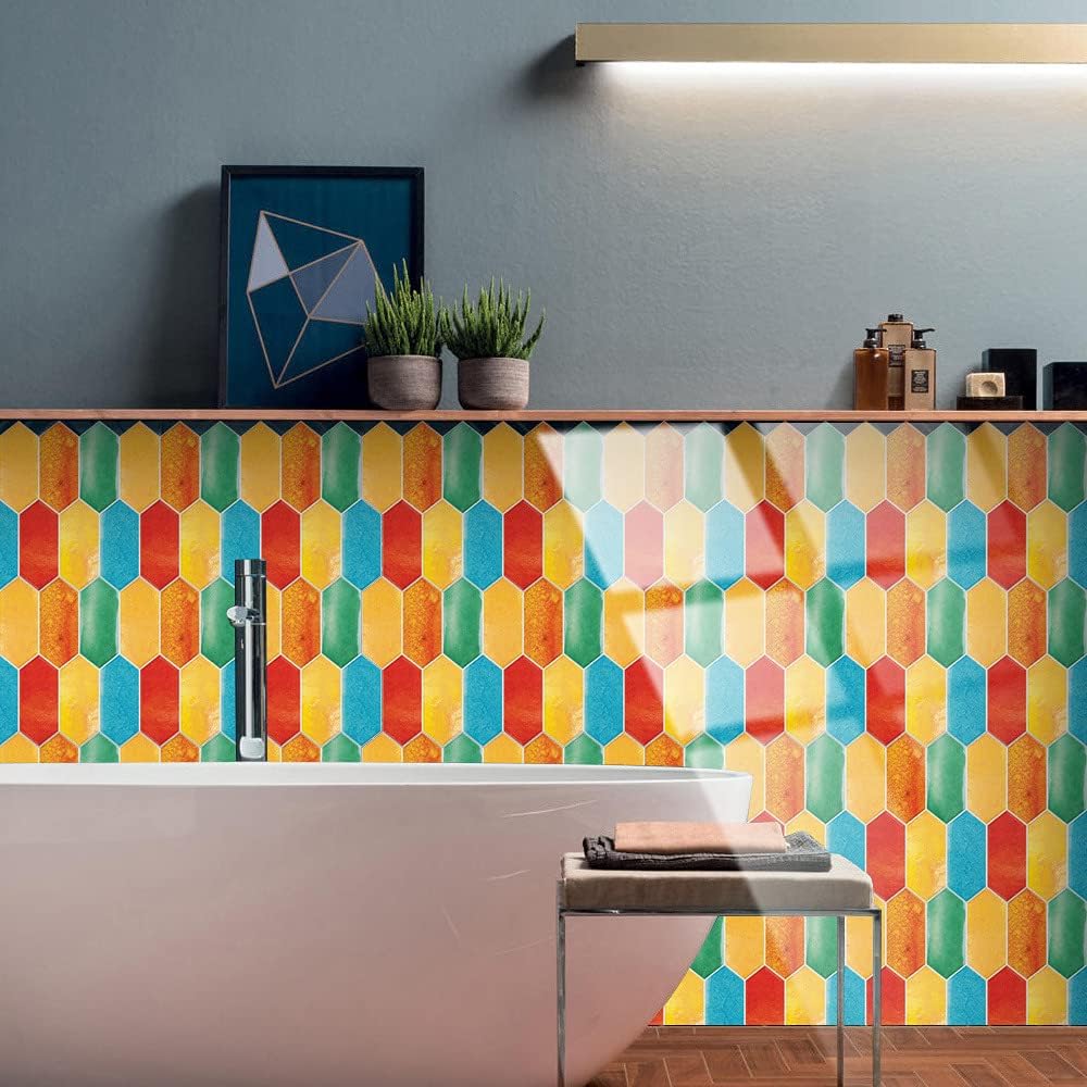 Azulejos de despegar y pegar, impermeables, para salpicaduras de cocina, azulejos de diamante, autoadhesivos, azulejos de pared de PVC, azulejos de