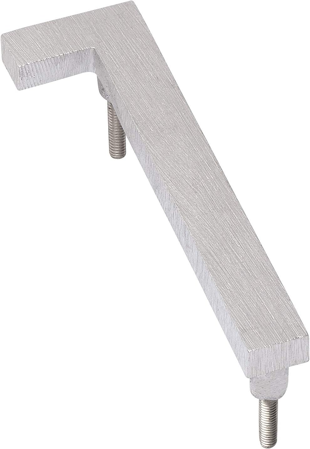 Montague Metal Products MHN-12-F-BA1-1 Número de casa flotante, 12 x 3.5 x 0.375 pulgadas, aluminio pulido pulido, MHN-12-F-BA-1