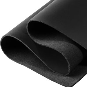 Hojas de cuero negro para manualidades, 12 x 24 pulgadas, material cuadrado de cuero de 0.071-0.083 in, piezas de cuero auténtico, rollo de cuero de Hojas de cuero negro para manualidades, 12 x 24 pulgadas, material cuadrado de cuero de 0.071-0.083 in, piezas de cuero auténtico, rollo de cuero de