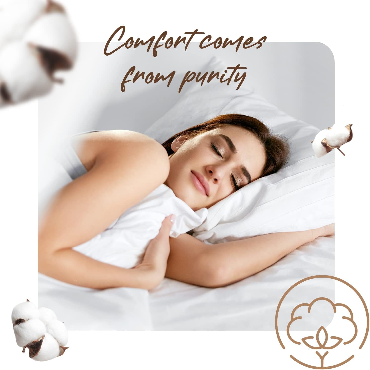 Juego de 4 fundas de almohada tamaño Queen estándar, 800 hilos, 100% algodón egipcio, ideales para el cuidado del cabello y la piel, fundas de