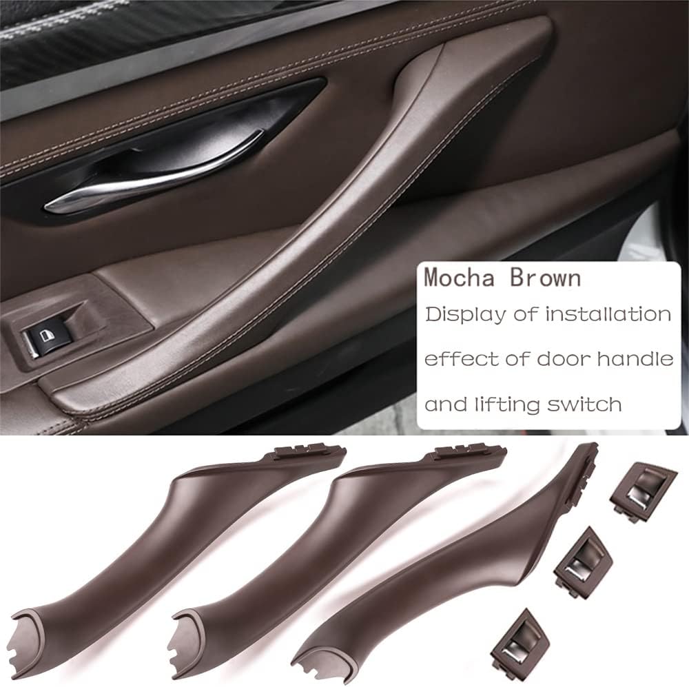 Cubierta de manija de puerta de automóvil para BMW Serie 5 F10 2011-2016 2011-2016 manijas de puerta interiores de repuesto 520i 528i 530i 535d 535i