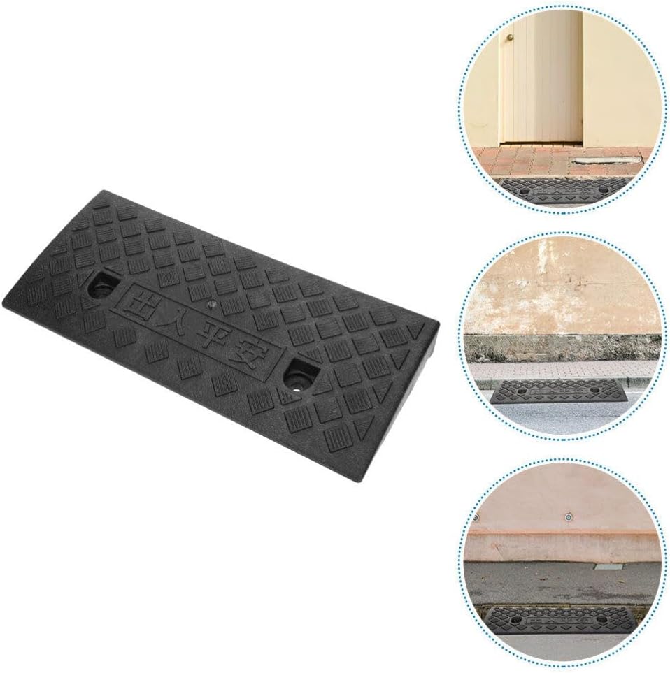 Healifty Rampa de goma para silla de ruedas, rampa de umbral industrial, rampa para bordillos, rampas para bordillos, rampas de inclinación para
