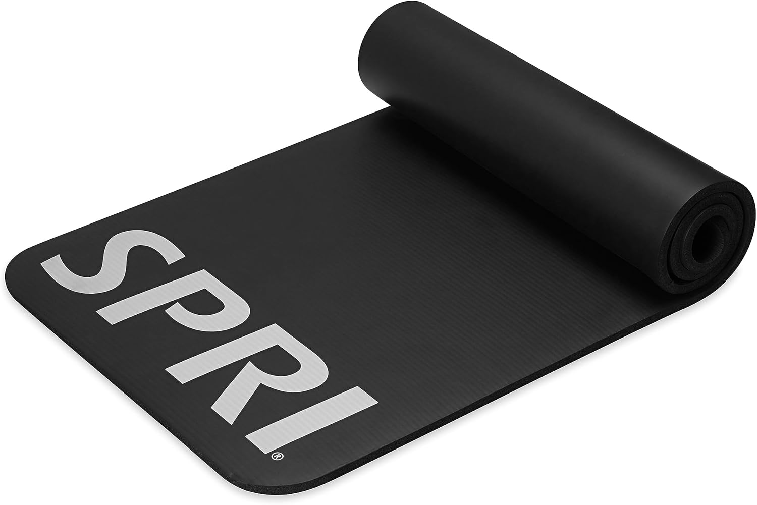 SPRI Pro Fitness Matt de 0.472 pulgadas (0.472 in) – Tapete de ejercicio grueso para entrenamientos de piso, sentadillas, flexiones, estiramiento,