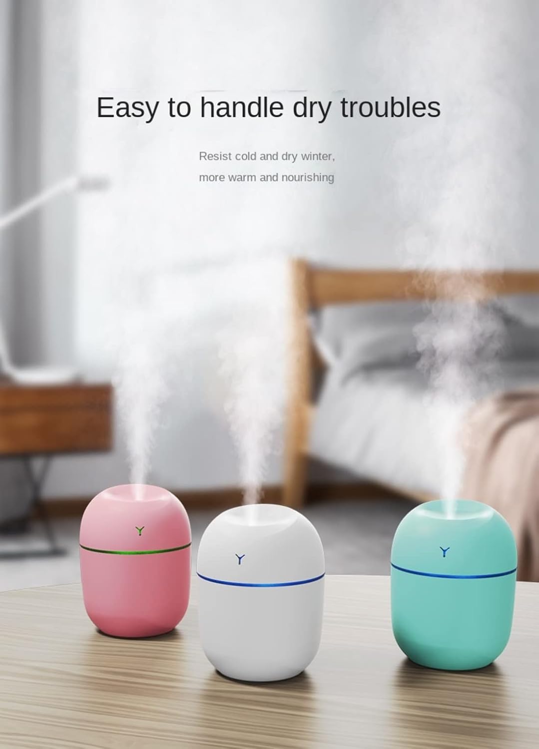Mini portátil USB ultrasónico humidificador de aire Aroma Difusor de aceite esencial (blanco)
