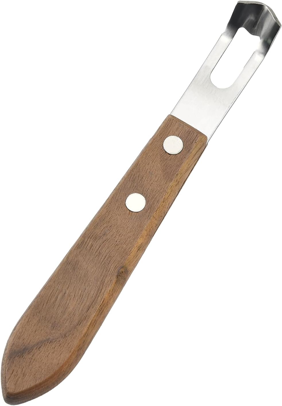 Cuchillo de canal, herramienta de pelador de limón, pelador de madera y acero inoxidable, herramienta de pelador de cáscara de limón ultra afilada,