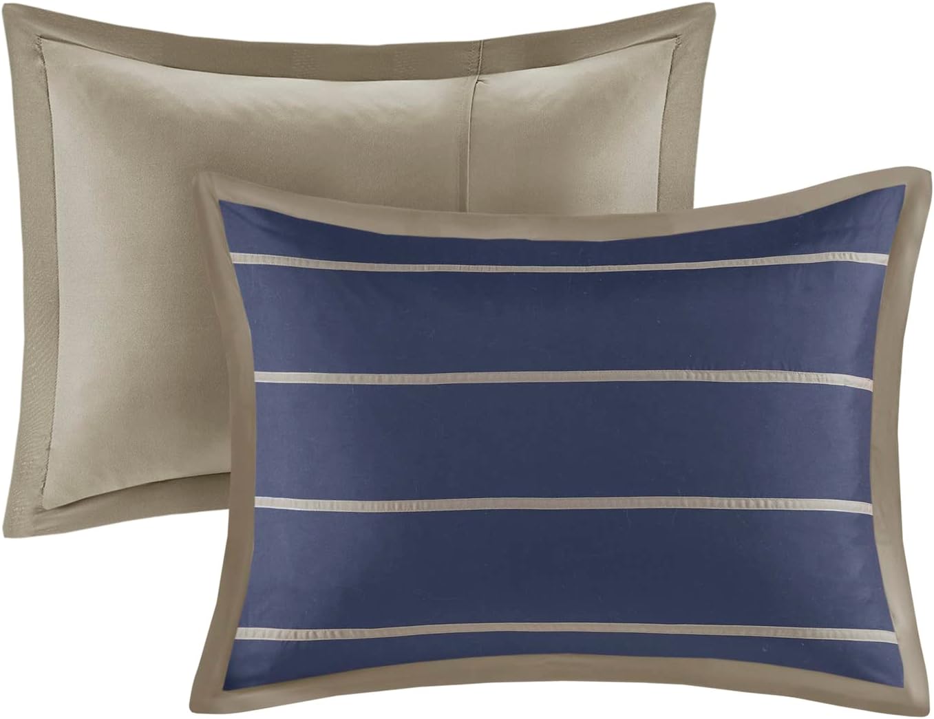 Mi Zone Ashton – Edredón moderno y casual con diseño de bloques de color, funda de edredón para todas las estaciones, ropa de cama para
