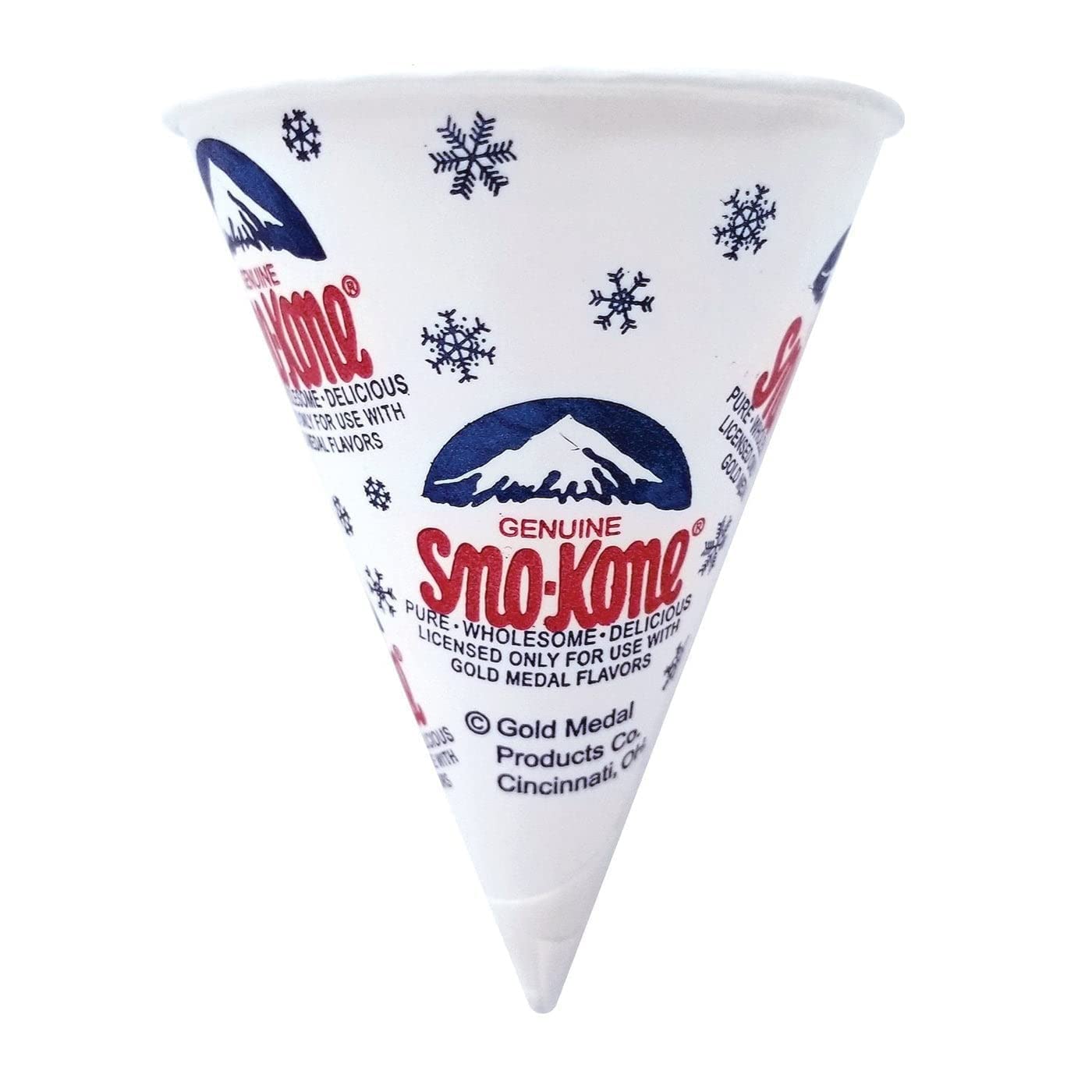Copas de conos de nieve (juego de 1000)  Tazas de cono de papel de cera seca extra gruesas  Copas de cono de nieve para hielo afeitado, granizados y