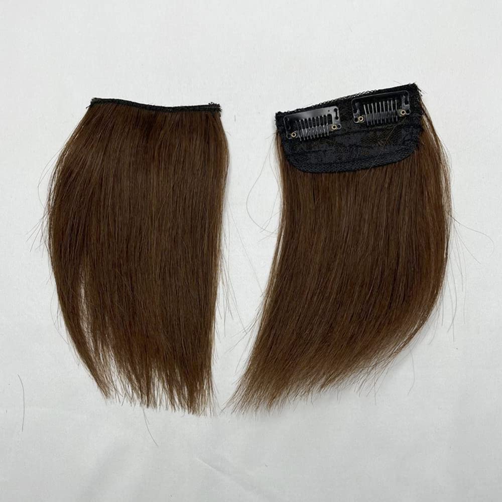 2 extensiones de cabello humano 100 % de 6 pulgadas, extensiones de cabello virgen brasileño con clip de volumen, extensiones de cabello virgen