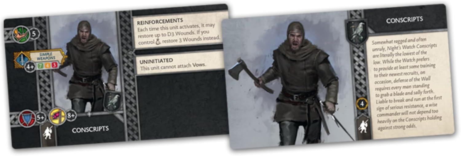 CMON Caja de unidad de reclutas de mesa en miniatura de Canción de Hielo y Fuego – Levanta los rangos de tu ejército! Juego de estrategia para