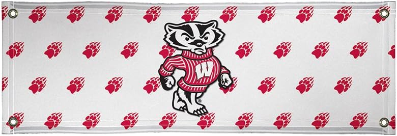 Banner de vinilo de Wisconsin Badgers de 2 x 6 pies